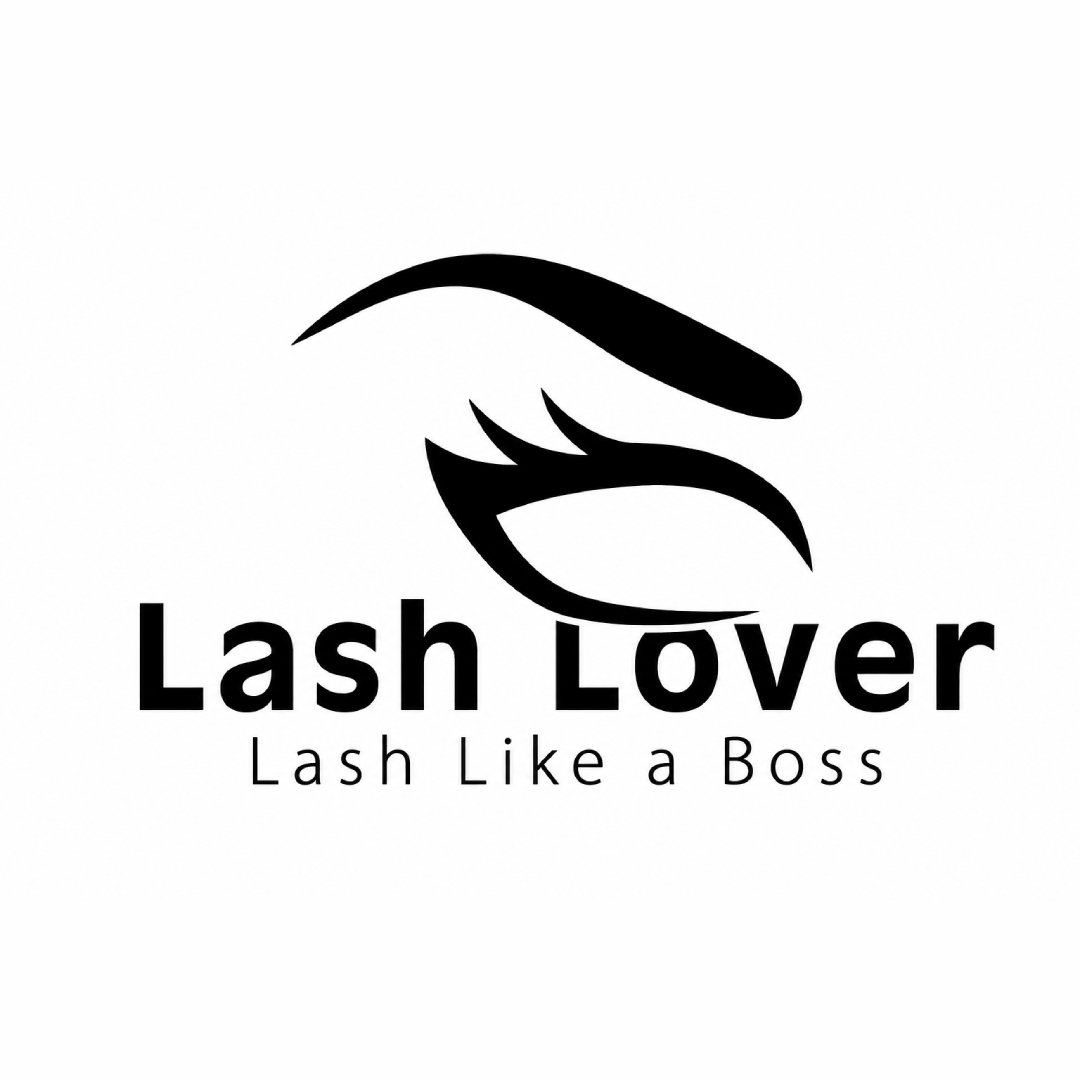 Lash Lover primary black logo with the Lash Like a Boss tagline.