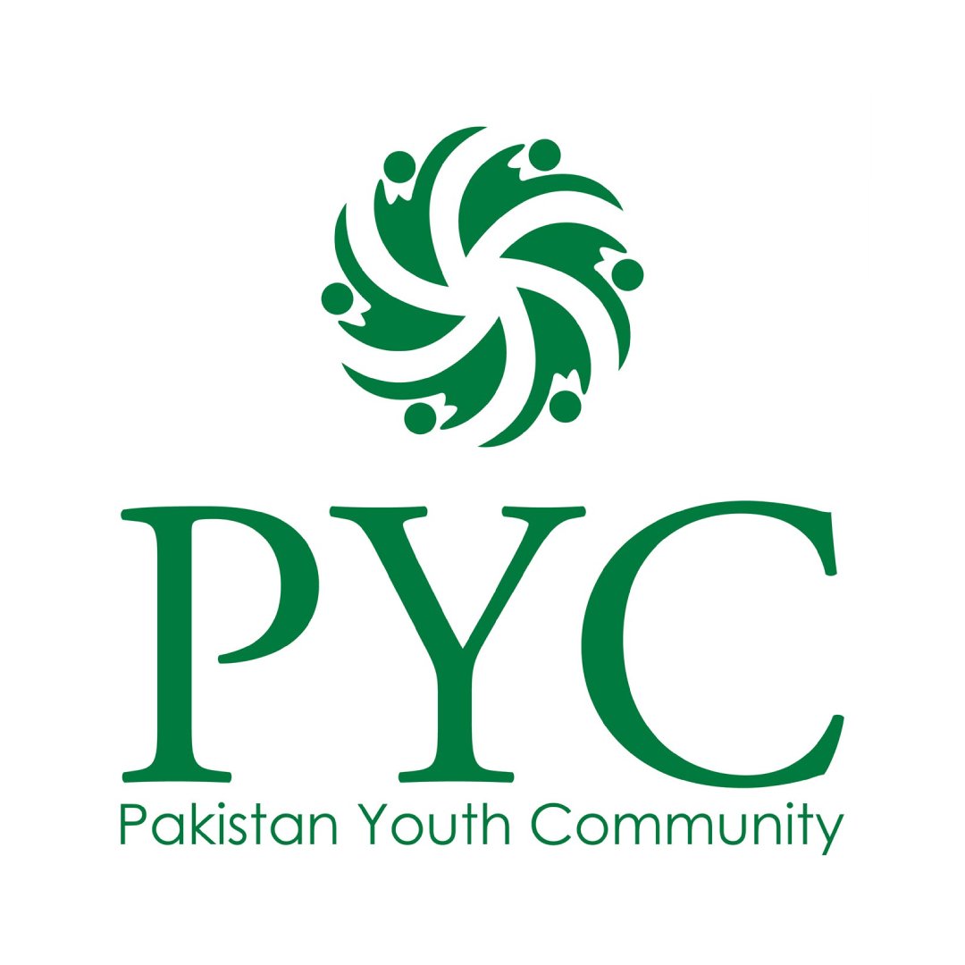 Pakistan Youth Community primary green logo and circular community symbol.