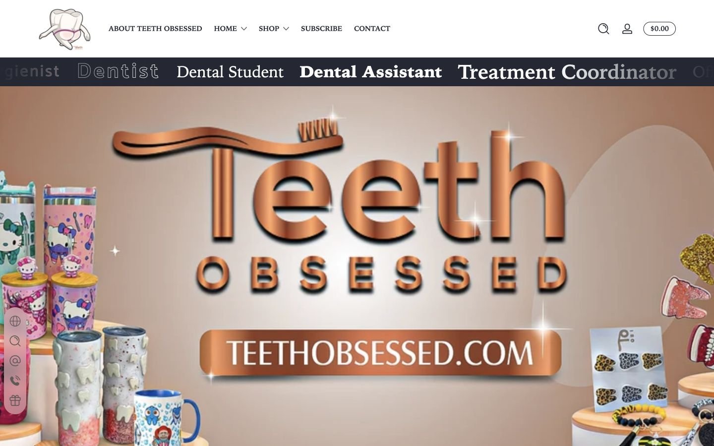 Teeth Obsessed collection view showing the specialist catalogue structure.